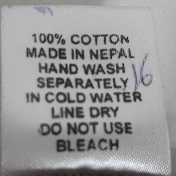 Everest Handicrafts Made in Nepal Patchwork Shirt L Ethnic Hippie Boho Festival - Picture 8 of 8